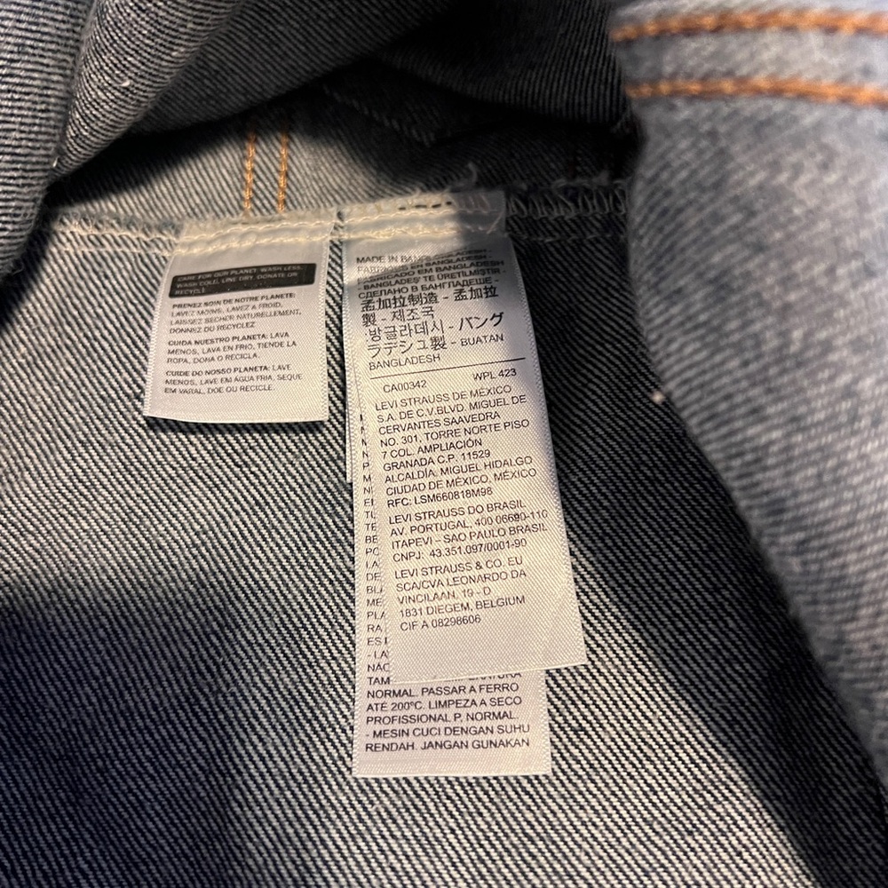 Levi's Dark Blue Denim Trucker Jacket - Picture 9 of 9